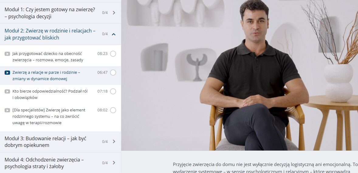 Psychologia Opiekuna Zwierząt: przygotowanie, relacja, żałoba